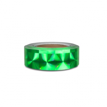 Ruban adhésif hologramme motif 4 carrés - largeur 5cm - vert