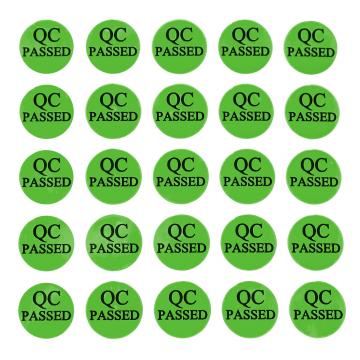 QC PASSED PVC autocollant rond 10mm vert