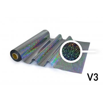 Films pour marquage à chaud - V3 hologramme argent motif ellipse petit