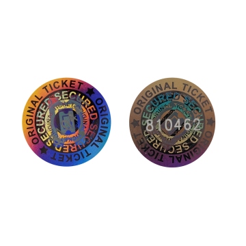 Autocollants holographiques avec numérotation pour billets, tickets et bracelets, cercle de 13 mm