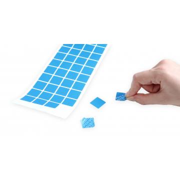 Sticker carré bleu non résiduel VOID à haute adhérence