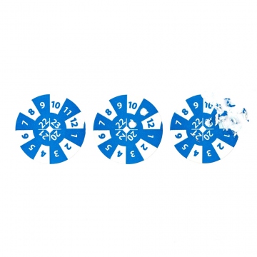 Etiquette d'inspection vinyle 2020, 2021, 2022, 2023 - bleu 20mm
