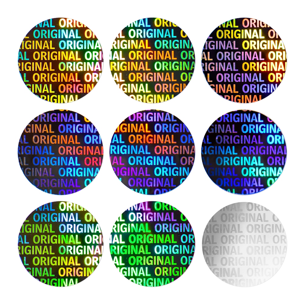 Sticker hologramme circulaire ORIGINAL - argent 20mm