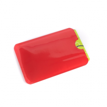 Housse de sécurité rouge pour carte sans contact bloquant le signal RFID et NFC