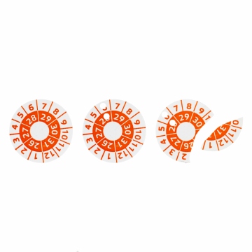 Autocollant d'étalonnage 2026, 2027, 2028, 2029, 2030, 2031 orange 12mm
