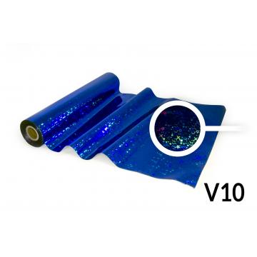 Feuille pour marquage à chaud - V10 hologramme bleu motif étoile