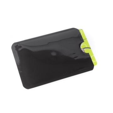 Housse de protection en noir pour carte sans contact bloquant le signal RFID et NFC