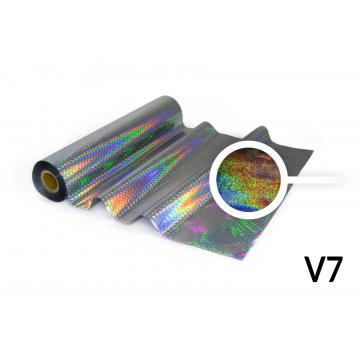Feuille pour marquage à chaud - V7 hologramme argenté motif bruit de déplacement