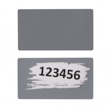 Autocollant effaçable gris mat rectangle 42mm x 23mm