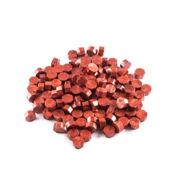 Cire d'étanchéité rouge brun métallique - granulée 30g - Type 3