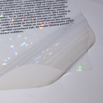 Film holographique transparent autocollant A4 pour l'impression et la fabrication d'autocollants - motif tesson