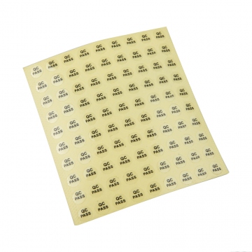 Sticker vinyle transparent QC PASS 7 mm