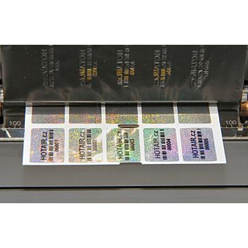Étiquettes rectangulaires holographiques maîtres non résiduelles
