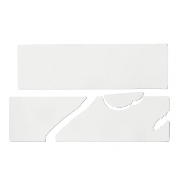 Sticker vinyle Destruction blanc sans impression 10x3cm