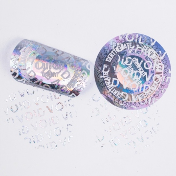 Paire de scellés holographiques numérotés certifiés avec élément de protection UV