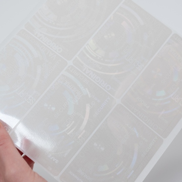 Hologramme maître transparent préfabriqué pour cartes d'identité